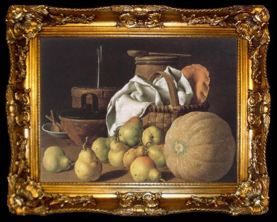 framed  MELeNDEZ, Luis Style life with melon and pears, ta009-2